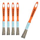 Pincel Trincha 1/2 Pol Laranja Cerdas Gris Kit 5 Peças CASTOR