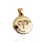Pingente 2 em 1 signo 'áries' e 'coragem'