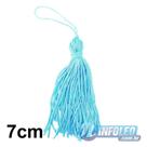 Pingente 7cm Azul Claro 177 Franja de Seda (Tassel) - 10 unidades Pingente 7cm Azul Claro 177 Franja de Seda (Tassel) - 10 unidades