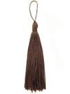 Pingente 7cm Marrom Franja de Seda (Tassel) - 10 unidades