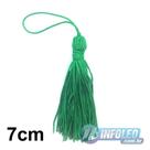 Pingente 7cm Verde Bandeira Franja de Seda (Tassel) - 10 unidades