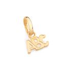 Pingente abc folheado a ouro 542731 Rommanel Pingente abc folheado a ouro 542731 Rommanel