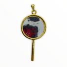Pingente Abebê oxum 5,8 cm em metal banhado dourado Pingente Abebê oxum 5,8 cm em metal banhado dourado