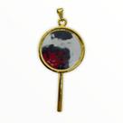 Pingente Abebê Oxum Em Metal Banhada a Ouro 5,8 Cm Pingente Abebê Oxum Em Metal Banhada a Ouro 5,8 Cm