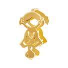 Pingente Aço Hit Menina 11.5mm Gold IPG Pingente Aço Hit Menina 11.5mm Gold IPG