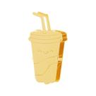 Pingente Aço Hit Milk Shake 16.5mm Gold IPG