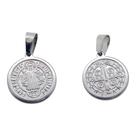 Pingente Aço Inox MEDALHA de SÃO BENTO RELEVO
