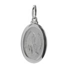 Pingente Aço NSra. Rosário Fátima Oval 23x16mm