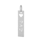Pingente Aço Placa Feelings Paz 28x6mm