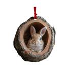 Pingente Acrílico De Natal 2D Com Animais Fofos: Guaxinim, Coruja, Esquilo, Ouriço, Coelho -