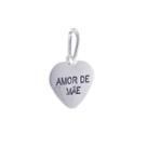 Pingente Amor de Mãe Coração Prata 925