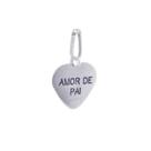 Pingente Amor de Pai Coração Prata 925 Pingente Amor de Pai Coração Prata 925