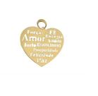 Pingente Amor Fraces Ouro 18 Kilates 1.00 Grama 10 mm Pingente Amor Fraces Ouro 18 Kilates 1.00 Grama 10 mm