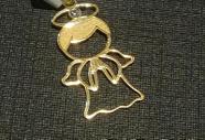 Pingente Anjinho Em Ouro 18k Com Safira Pingente Anjinho Em Ouro 18k Com Safira
