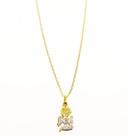 Pingente Anjo Da Guarda Em Ouro 18k 2 Cores