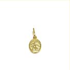 Pingente Anjo Da Guarda em Ouro 18k Medalha Oval