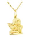 Pingente Anjo Da Guarda Pensador Em Ouro 18k 750 (cod8y)