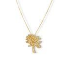 Pingente Arvore da vida com zirconia banhado ouro 18k