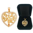 Pingente Árvore Da Vida Coração Zircônias Folheada a Ouro 18k Semijoia + Caixa Veludo Pingente Árvore Da Vida Coração Zircônias Folheada a Ouro 18k Semijoia + Caixa Veludo