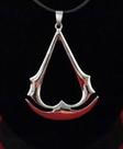 Pingente Assassin's Creed Símbolo Gamer Geek Prateado Cordão Ajustável Masculino Acessório
