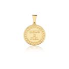 Pingente avulso deus é fiel banhado a ouro 2 cm - 2 g