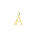 PINGENTE AVULSO MINI LETRA LISA BANHADA A OURO - 1,6 cm