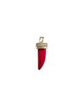 Pingente avulso pimenta vermelha com cravação na base banhado a ouro 3 cm 2 g Pingente avulso pimenta vermelha com cravação na base banhado a ouro 3 cm 2 g