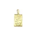 PINGENTE AVULSO SALMO 23 BANHADO A OURO 2g 2cm x 1,2cm