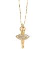 Pingente Bailarina Pedras de Zircônia Ouro 18k - 0.67