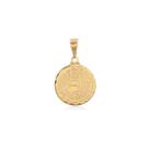 Pingente Banhado a Ouro 18K Medalha Pai Nosso 15mm