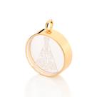 Pingente banhado a ouro com nossa BRANCO 541816 Rommanel