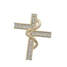 Pingente Banhado a Ouro Cruz Com Pedras De Zircônia Bijou Art Pingente Banhado a Ouro Cruz Com Pedras De Zircônia Bijou Art