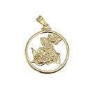 Pingente Banhado a Ouro De São Jorge Trabalhado Bijou Art Pingente Banhado a Ouro De São Jorge Trabalhado Bijou Art