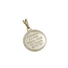 Pingente Banhado a Ouro Medalha Salmo 23 Lisa Bijou Art