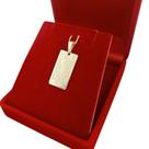 Pingente Banhado a Ouro Plaquinha Trabalhada Escrito Jesus Bijou Art