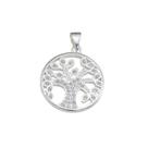 Pingente Banhado a Prata Arvore da Vida Com Zircônia Bijou Art Pingente Banhado a Prata Arvore da Vida Com Zircônia Bijou Art