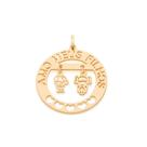 Pingente banhado ouro 3x 24k 18k e 22k feminino casal filhos menino e menina coração amo meus filhos rommanel 542072 542076 542077