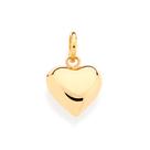 Pingente banhado ouro 3x 24k 18k e 22k feminino coração almofada liso rommanel 540870