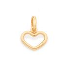 Pingente banhado ouro 3x 24k 18k e 22k feminino coração vazado rommanel 542262