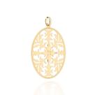 Pingente banhado ouro 3x 24k 18k e 22k feminino formato de folhagem rommanel 542727
