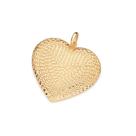 Pingente banhado ouro 3x 24k 18k e 22k feminino grande maxi coração rommanel abaulado e relevo 542801 Pingente banhado ouro 3x 24k 18k e 22k feminino grande maxi coração rommanel abaulado e relevo 542801