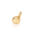 Pingente banhado ouro 3x 24k 18k e 22k feminino infantil globo vazado cristais rommanel 541834