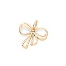 Pingente banhado ouro 3x 24k 18k e 22k feminino laço vazado com detalhes rommanel 541549 Pingente banhado ouro 3x 24k 18k e 22k feminino laço vazado com detalhes rommanel 541549