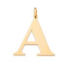 Pingente banhado ouro 3x 24k 18k e 22k feminino letra rommanel grande maxi 542603