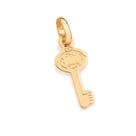 Pingente banhado ouro 3x 24k 18k e 22k feminino rommanel chave 542674