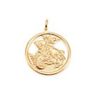 Pingente banhado ouro 3x 24k 18k e 22k masculino são jorge vazado medalha rommanel 541256