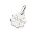 Pingente banhado ouro 3x 24k 18k e 22k ou prata 925 feminino trevo escrito sorte rommanel 542650 342650