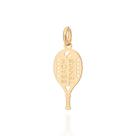 Pingente banhado ouro 3x 24k 18k e 22k unissex rommanel raquete beach tennis 542776