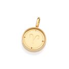 Pingente banhado ouro 3x 24k 18k e 22k unissex signo áries acrílico rommanel 542757 Pingente banhado ouro 3x 24k 18k e 22k unissex signo áries acrílico rommanel 542757