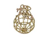 Pingente berloque antigo cesta de ovos ouro rose 18k J25974
